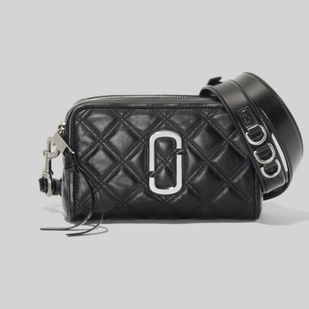 Marc Jacobs Softshot 21 Quilted Crossbody Bag Black NWT - Picture 3 of 7